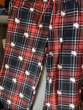 Hello Kitty Red and Black Plaid Track Pants